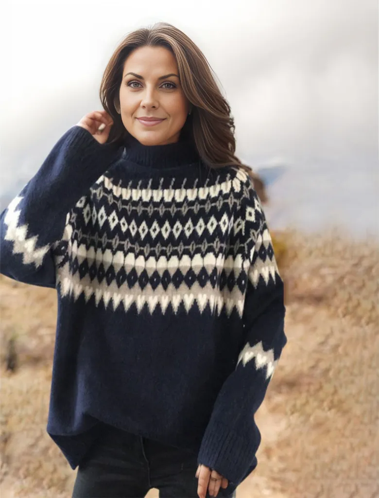 Heidi-Mode | Geometrischer Pullover