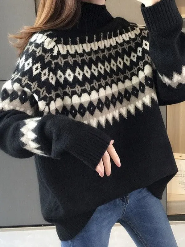 Heidi-Mode | Geometrischer Pullover