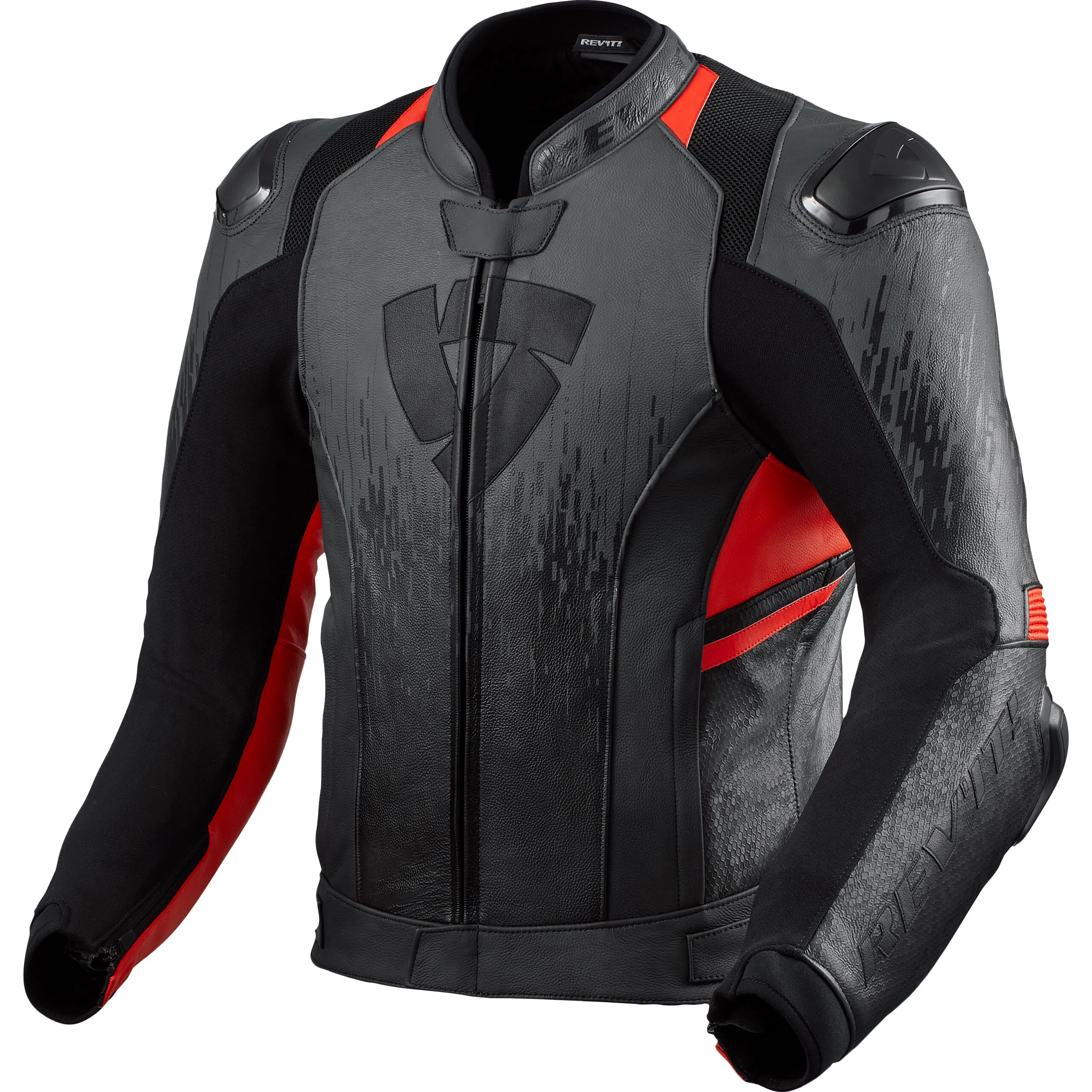 REV'IT! Quantum 2 Lederjacke Rot