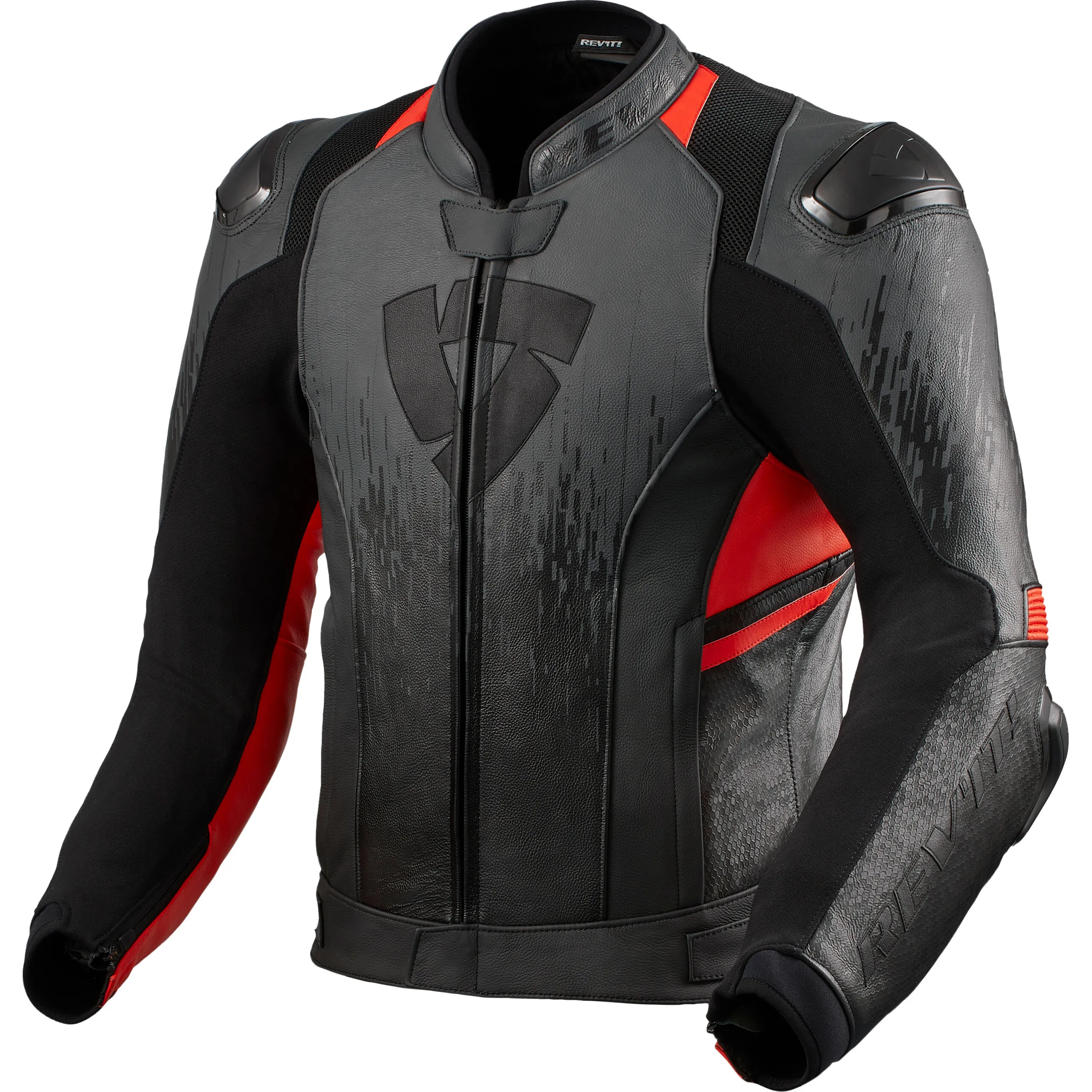 REV'IT! Quantum 2 Lederjacke Rot